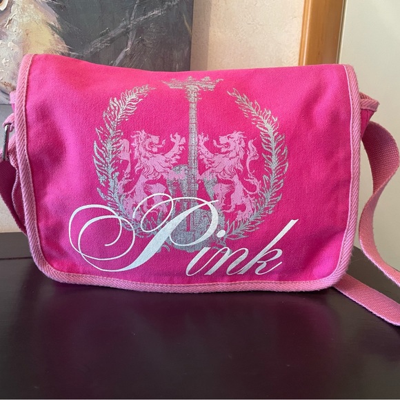 PINK Victoria's Secret Bags Vintage Vs Pink Messenger Bag Poshmark